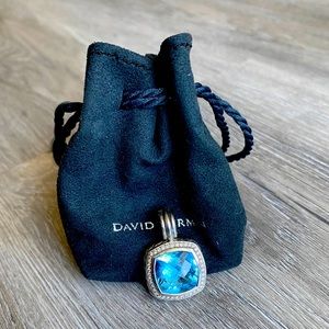 David Yurman Blue Topaz Diamond Pendant